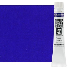 Turner Colour Works Design グワッシュ プレミア 不透明 水彩絵の具 - 25mlチューブ - ブリリアントブルーバイオレット