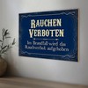 Rauchen Verboten Schild | Vintage-Design | Ideal für Büros und