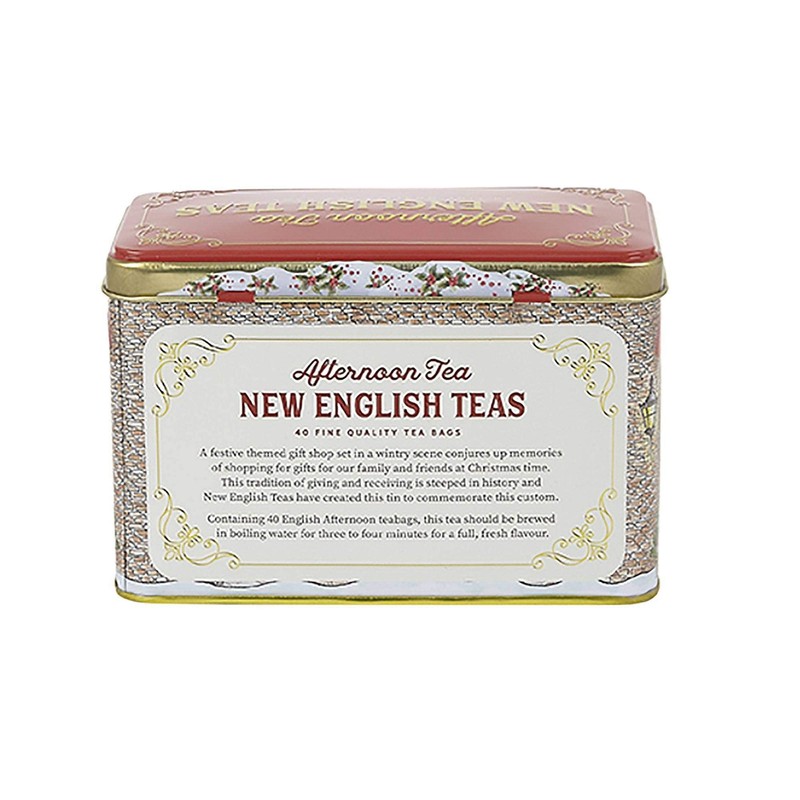 New English Teas Season's Greetings Christmas Tea Tin with 40