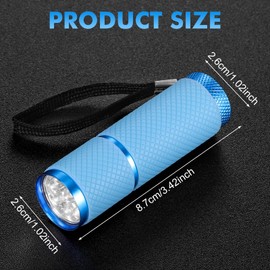 Kssvzz 4 Pack Small Torch, Mini Torches Led Super Bright with 9 LEDs, Multicolor Kids Torch with Lanyard, Pocket Torch with Rubber Grip for Camping Hiking Outdoors Gift