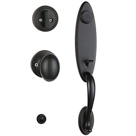 Interior Handleset Dummy Handle Inactive Door Lockset Contemporary French Door Back Kitchen Door Handle 2006-10B-SET (Dummy Inactive Handleset)