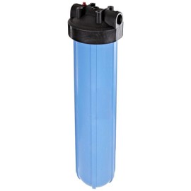 Pentair Pentek 150233 Big Blue Filter Housing, 1" NPT #20 Whole House Heavy Duty Water Filter Housing with High-Flow Polypropylene (HFPP) Cap and Pressure Relief Button, 20-Inch, Black/Blue