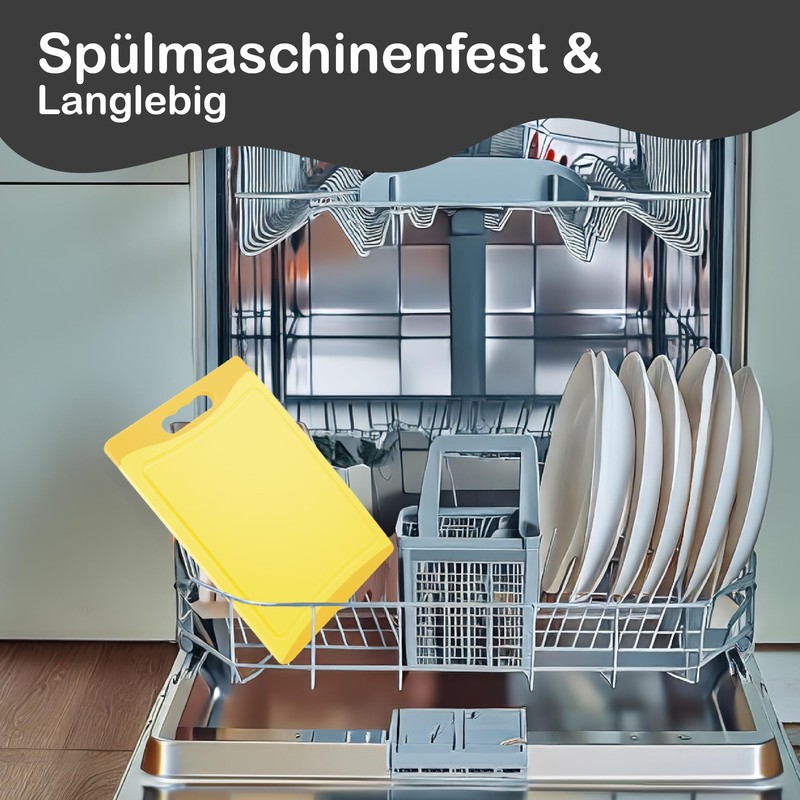 MaxxGoods Chopping Board Set of 4, Colourful, with Juice Groove