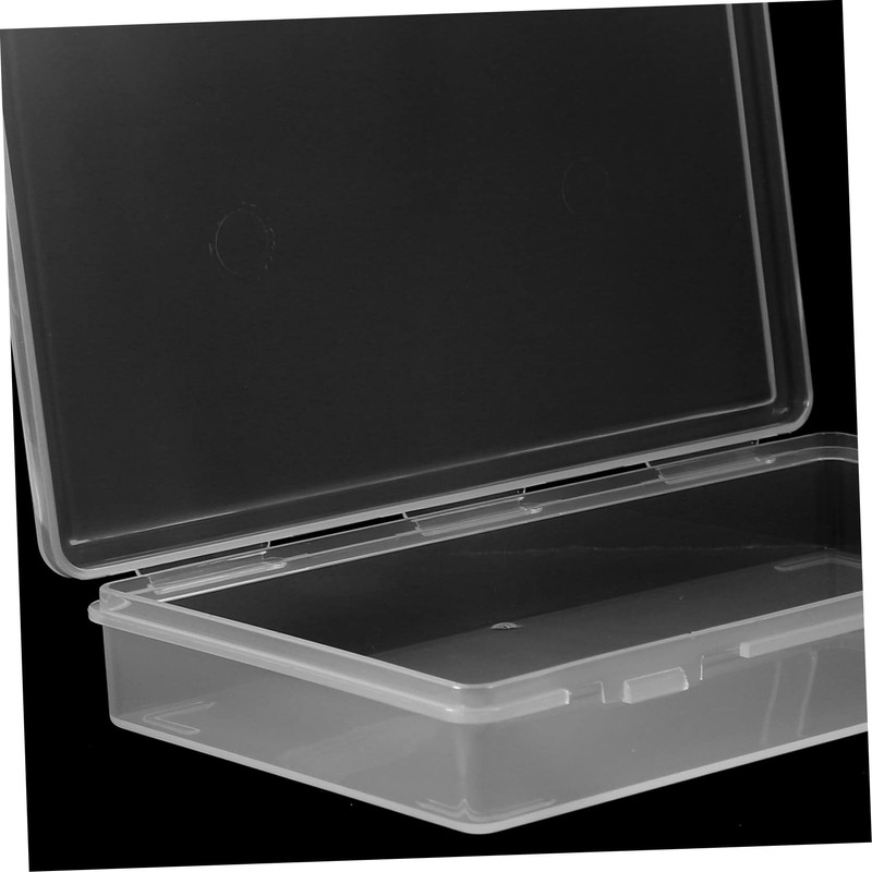 DOITOOL 2Pcs Transparent Cards Organizer Cases Durable Plastic Storage Boxes