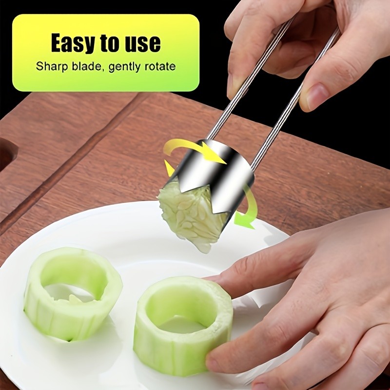 2 Pcs Stainless Steel Fruit Corer for Easy Core Removal