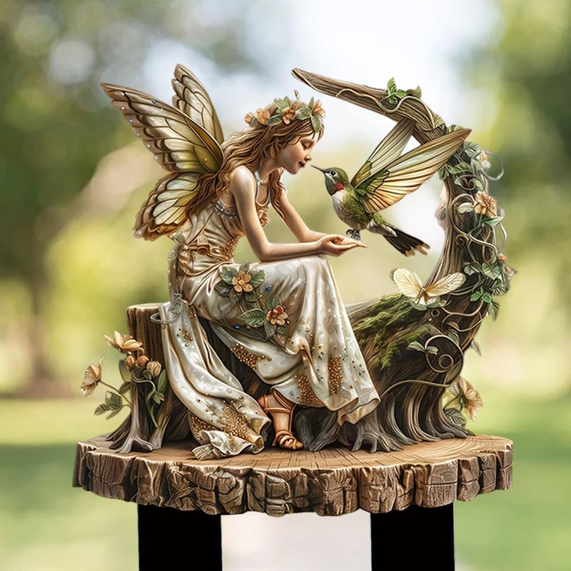 Ronyme Fairy Decorative Garden Stake Yard Sign for Pathway Outside