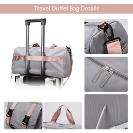 Artmitz Weekender Bag – Travel Duffel with Shoes Compartment, Overnight & Yoga Bag, Gym & Sports Carry Bag – Personal Item Carry-on for Men & Women