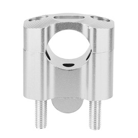 1 Pair Motorbike Handlebar Risers, CNC Aluminum Alloy Motorcycle Handlebar Riser Bar Handlebar Clamp Mount Adapter for 22mm/28mm 1/8in 7/8in Bars Clamp (Silver Color)