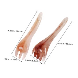 ORFOFE 4pcs Resin Head Massager Comb with Prong and Prong Scraping Boards Manual Scalp Massage Tools for Relaxation Improved Circulation Portable for Travel Office Home Use Men and Women