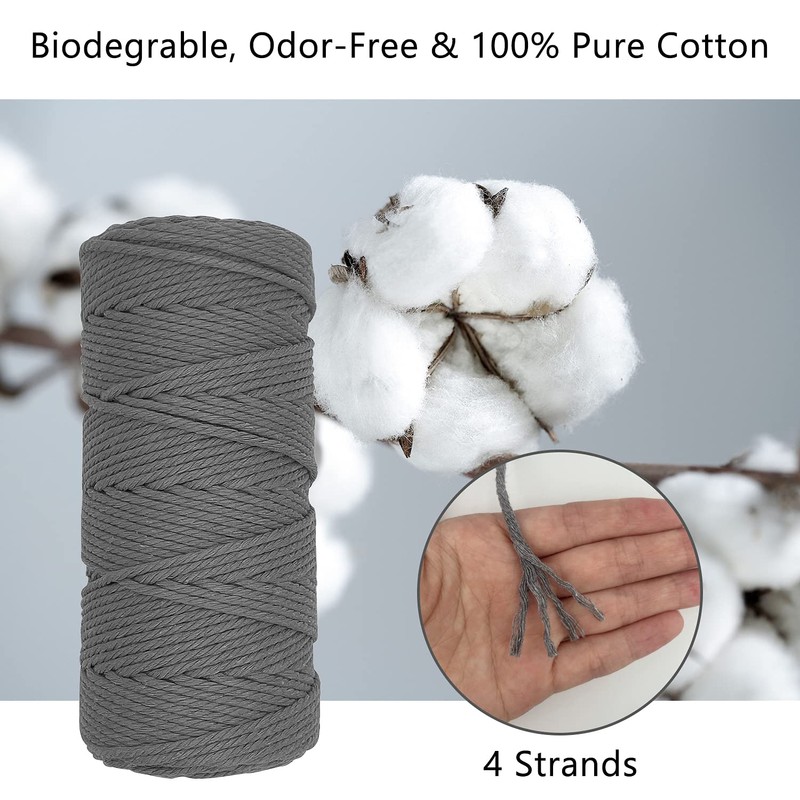 VITSOLE Macrame Yarn - 3 mm x 100 m /
