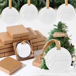 8 Sets Thank You Gifts for Employee Coworkers Appreciation Scented Air Freshener Thank You for Being Awesome Ornaments for Christmas Tree Car Closet Room Fragrance Hanging Decorations