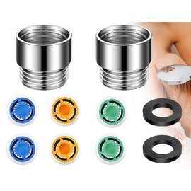 ZoeTekway 8-Piece Water Saver for Shower Flow Limiter Set, Shower Limiter Set, Includes Flow Limiter Housing and Flow Inserts (2 Set)