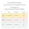 SwaddleDesigns Transitional Swaddle Sack with Arms Up Half-Length Sleeves and