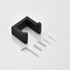 Kelelife Towel Hook Wall Mounted Black Coat Robe Hook for