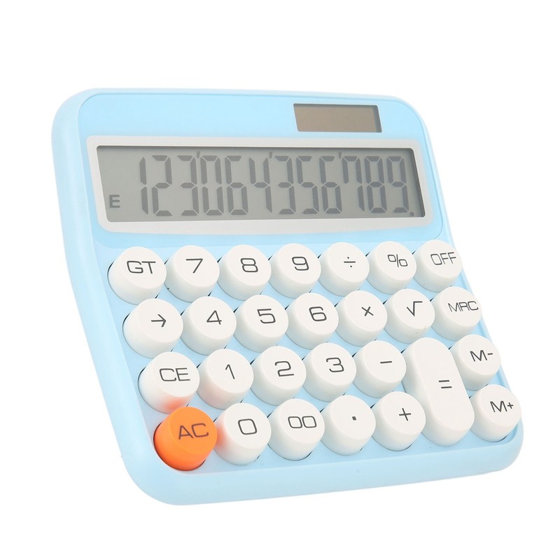 12 Digits Desktop Calculator with Large LCD Display Dual Power