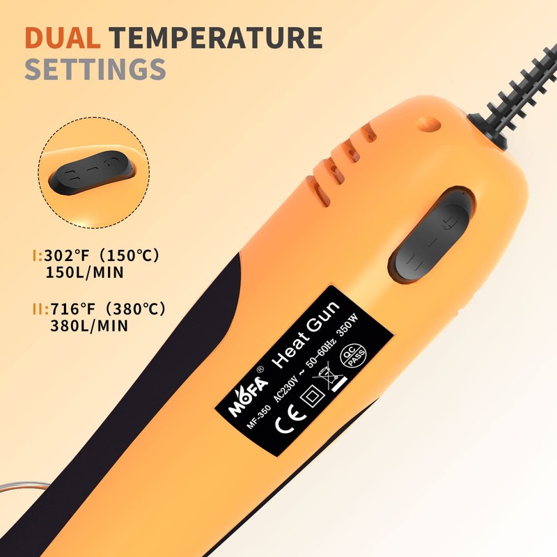 mofa Heat Gun MF350 (350 W, 2 Temperature Range 150-380