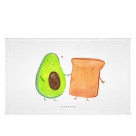Mr. & Mrs. Panda Guest Towel Avocado + Toast Gift Veggie Girlfriend Toast Bread Couple Vegan Healthy Terry Towel Guest Towel Lovers