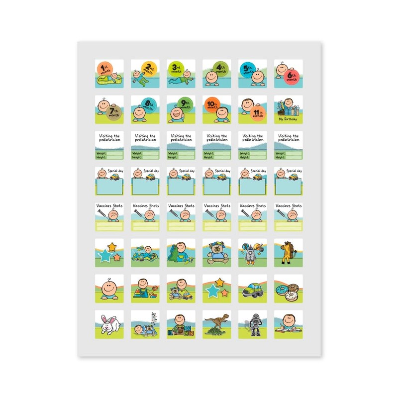 "My First Year" Baby Calendar with Stickers – Track and