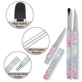 Nail Art Brushes Set YIHUALE Gel Polish Nail Art Design Pen Painting Tools Fingernail Brush Nail Cleaning Brush Nail Art Liner Brush Salon Gift for Girls Women