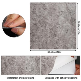Peel and Stick Vinyl Floor Tiles, Self Adhesive Vinyl Floor Tiles 22PCS, 12 x 12 Inch Waterproof Marble Flooring Tiles for Bathroom Bedroom Kitchen Living Room