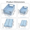 Plastic Storage Crate Folding Desk Organizer Basket Set of 4,