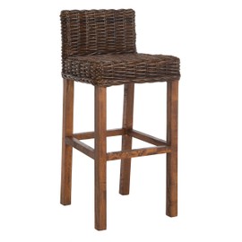 Safavieh Home Collection Cypress Cappuccino Wicker 30-inch Bar Stool