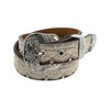 M&F Western 1.25" Lace Overlay Belt Brown/Tan LG
