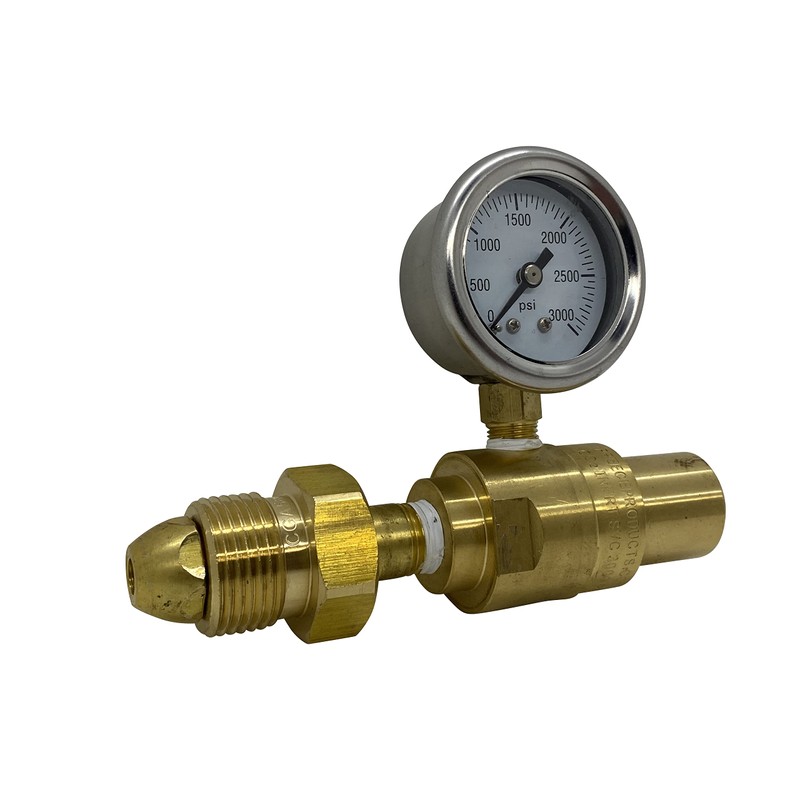 150 PSI Fixed Flow Nitrogen Tank Gas Regulator with Cylinder