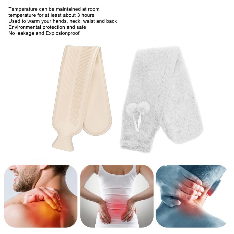 2000ML Hand Warm Water Bag Explosionproof Rubber Plush Hot Water