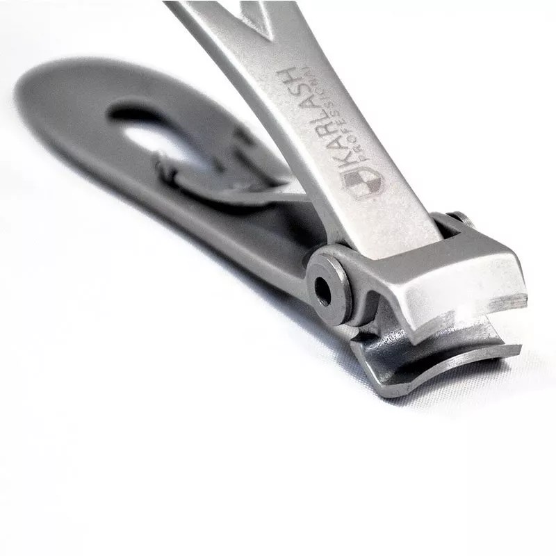 Karlash Stainless Steel Toe Nail Clipper with Ring Lock, Curved