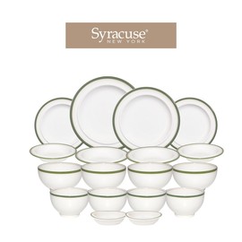 Syracuse Maple Newlywed Bowl 4-person Home Set 18p Cozy Green / 시라쿠스 메이플 신혼 그릇 4인홈세트 18p 코지그린