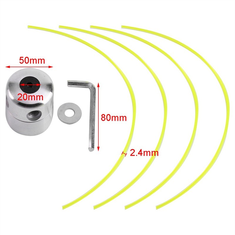 Fdit Aluminium Grass Trimmer Head, Trimmer Head Spool Set with