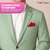 WedDecor Solid Deep Red Satin Pocket Square for Men –