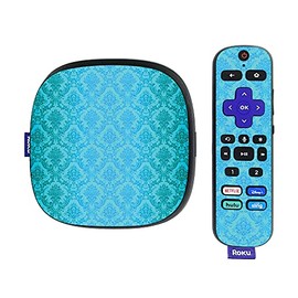 MightySkins Skin Compatible with Roku Ultra HDR 4K Streaming Media Player (2020) - Blue Vintage | Protective, Durable, and Unique Vinyl Decal wrap Cover | Easy to Apply | Made in The USA