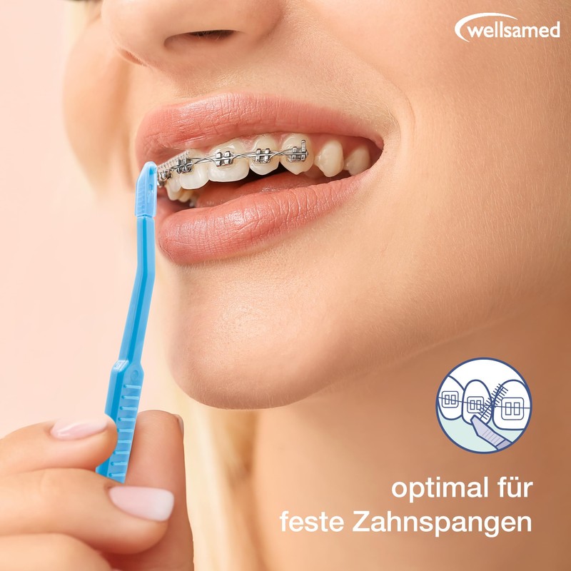 wellsamed wellsabrush Interdental Brush Starter Kit Set: Holder + 10