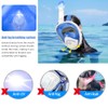 NARUTOO 180°Full Face Snorkel Mask, Double Floating Ball Design Anti-Leak