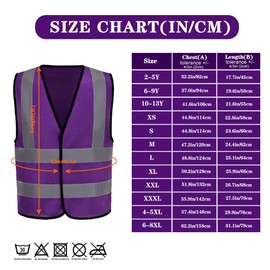 SMALL Purple high vis Vest Small Reflective Vest High Visibility hi viz vis Executive Waistcoat