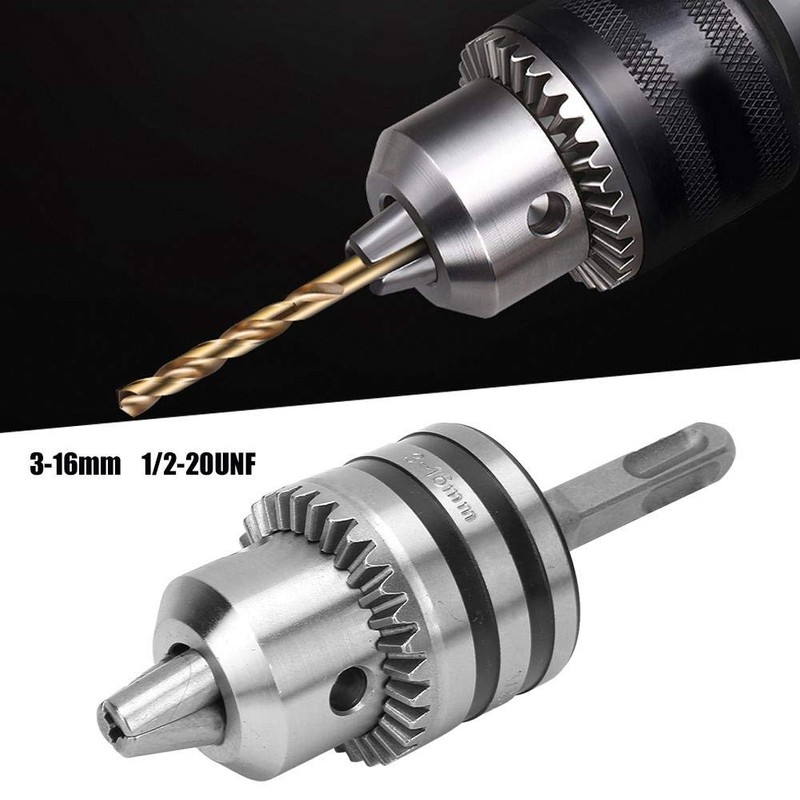 3.0-16MM 1/2-20UNF Drill Chuck Kit, UNF Key Type Electric Drill