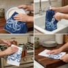 2Pcs Coastal Octopus Kitchen Towels Blue and White Octopus Hand