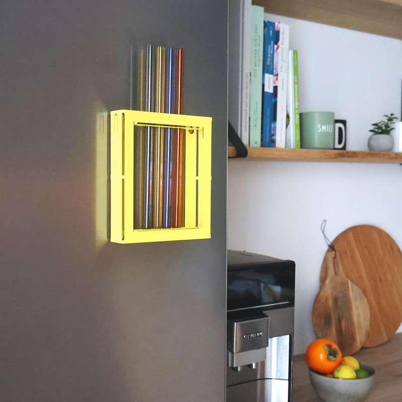 Straw Holder (Yellow), Reusable Straws, Straw Storage, Reusable Drinking Straws