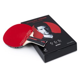 Butterfly Tischtennisschläger Ovtcharov Striker | Profi-Tischtennisschläger für ambitionierte Tischtennisspieler | ITTF-Zulassung für Wettkämpfe | extrem griffige/klebrige Beläge für maximalen Spin