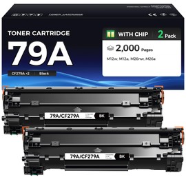 79A Toner Cartridge Combo Set (2-Pack Black with Chip) High Yield Replacement for HP 79A CF279A Compatible with HP LaserJet Pro MFP M26nw M26a M12w M12a Printer Ink M26 M12 Series Copier All-in-One