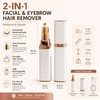 2-in-1 Rechargeable Facial Hair Remover & Eyebrow Trimmer for Women