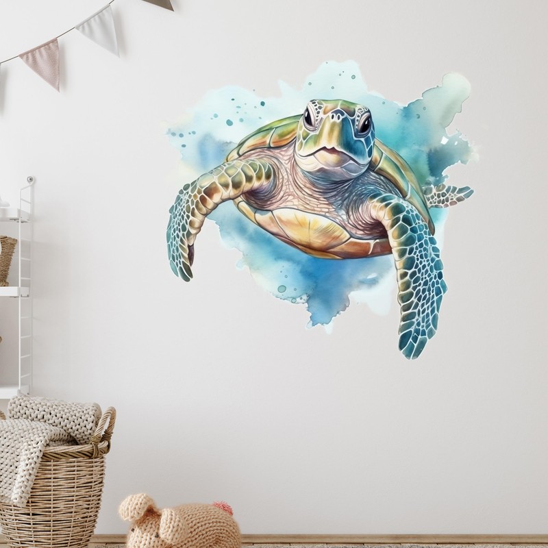 GRAZDesign Wall Sticker Turtle Bathroom Sticker North Sea Wall Sticker