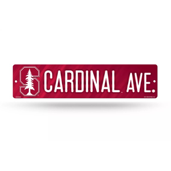 Rico Stanford Cardinal Street Sign NEW! 4"X16" "Cardinal Ave." Man