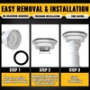 VIVIDA Double Sink Drain Kit, 1-1/2" Flexible Sink P Trap,