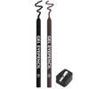 Erinde Waterproof Eyeliner Pencil, Long-Lasting Matte Eye Liner with Sharpener, Natural Long-Wear Eyeliner Pencil, Soft Smooth Smudge-Proof Eye Pencil, Hight Pigment Liner Eyes Makeup #1+#2
