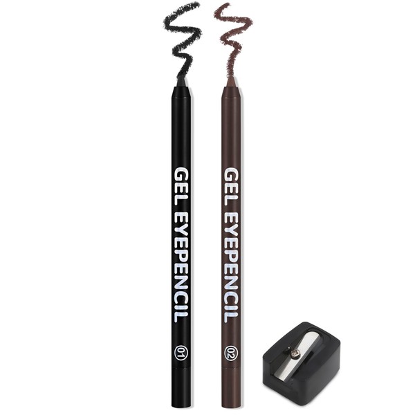 Erinde Waterproof Eyeliner Pencil, Long-Lasting Matte Eye Liner with Sharpener,