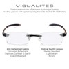 Visualites 1 Forest 1.50 Power Lightweight Rimless Reading Glasses For