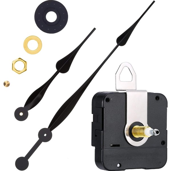 Hicarer High Torque Quartz Long Shaft Clock Mechanism Replacement with